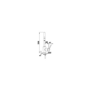 Baterie pentru bucatarie BLANCO MIDA-S GRI PERLAT cu dus extractibil, Monocomanda Cod produs: 521463. Poza 2