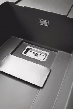 Chiuveta granit Pyramis KARTESIO 79x50 1B 1D Black. Poza 5