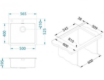 Poza Chiuveta bucatarie Alveus PURE 70 Monarch bronze, inox