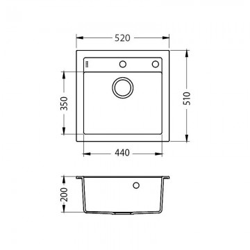 Poza Chiuveta de bucatarie din granital plus Alveus Formic 20 Bej G55 1107889