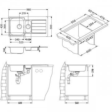 Poza Chiuveta bucatarie inox Alveus LINE 10 SATIN