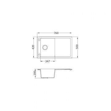 Poza Chiuveta de bucatarie din granital plus Alveus FORMIC 30 G01 ALB perlat