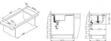 Chiuveta de bucatarie din granital plus Alveus Formic 30 Arctic G11 alb. Poza 6