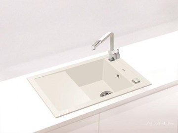 Chiuveta de bucatarie din granital plus Alveus Formic 30 Arctic G11 alb. Poza 5