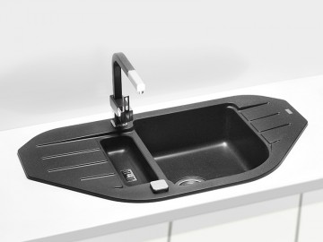 Poza Chiuveta de bucatarie Alveus din compozit/granit NIAGARA 60 A91 CARBON negru