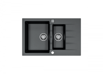 Set chiuveta de bucatarie Alveus Cadit 70 si baterie Kati CARBON negru. Poza 5