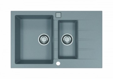 Set chiuveta de bucatarie Alveus Cadit 70 si baterie Kati CONCRETE gri. Poza 2