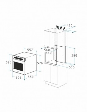 Poza Cuptor electric incorporabil Pyramis PO78042009PIX Inox 034070101