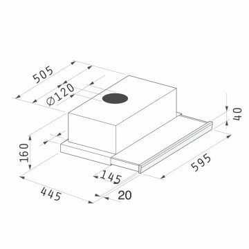 Hota telescopica Pyramis Sliding ATS2 Full Black 202300283. Poza 2