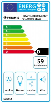 Poza Hota telescopica Pyramis Sliding ATM2 Full White Glass 202300542