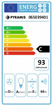 Poza Hota decorativa Pyramis VETRIO Grey Glass 60cm 065039401