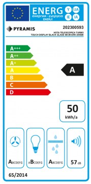 Poza Hota telescopica Pyramis Turbo ERN 2056 Black Glass 90, 202300593