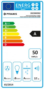 Poza Hota telescopica Pyramis Turbo ERN 2056 Inox 90, 202300592