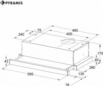 Poza Hota telescopica Sliding Black Matt Enameled 1MT 60cm 065038501