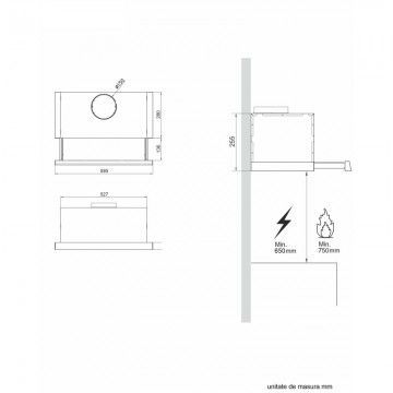 Poza Hota telescopica Pyramis Turbo MDT SL Full Grey Glass 202300386