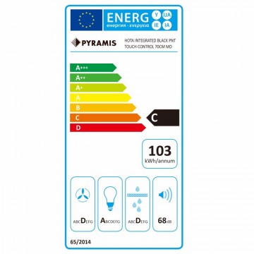 Poza Hota total incorporabila Pyramis MD 70cm Black PNT 20230057