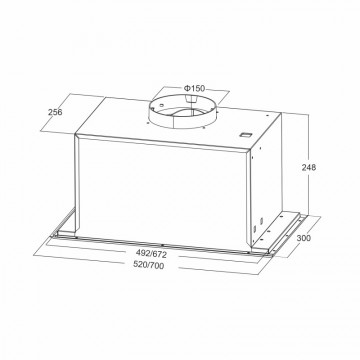 Poza Hota total incorporabila Pyramis MD 70cm Inox 202300574