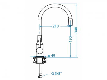 Poza Pachet chiuveta bucatarie Alveus Atrox 50 si baterie Jana G91 NEGRU ( ACCESORII INCLUSE )
