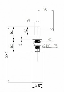 Poza Pachet chiuveta bucatarie Alveus Atrox 50 si baterie Jana G91 NEGRU ( ACCESORII INCLUSE )