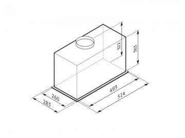 Poza Hota total incorporabila Pyramis Turbo EF 52cm 065305001