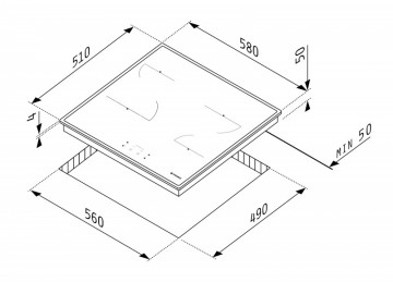 Poza Pachet cuptor incorporabil si plita bucatarie Pyramis Megalo Premium Inox 3P 202300518