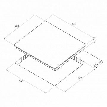Poza Pachet bucatarie cuptor electric  incorporabil, plita Pyramis 54P 202300457
