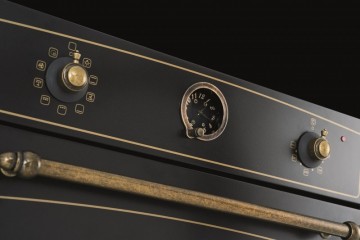 Poza Set cuptor electric incorporabil Rustic si plita  Pyramis 733070 Black Metal 202300415