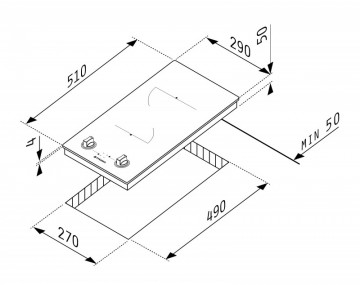 Poza Plita electrica domino Pyramis PHC31233FMB Black Glass 174020121