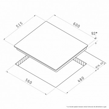 Poza Plita gaz Pyramis 2.0 Wok HONEY Comb 202300391