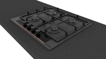 Poza Plita gaz incorporabila Pyramis 5343.02 Wok Black Glass 202300308