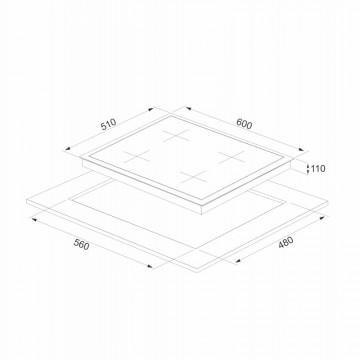 Poza Plita gaz incorporabila Pyramis 5343.02 Wok Black Glass 202300308