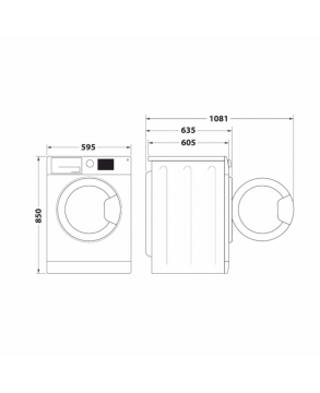 Poza Masina de spalat rufe profesionala Whirlpool AWG 1114SD, 11 kg, silver