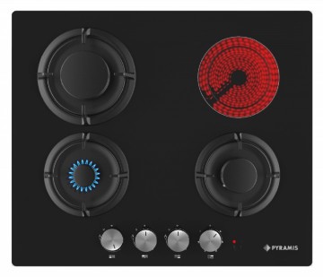 Poza Plita mixta incorporabila Pyramis 3+1 Gaz & Vitroceramic 202300390