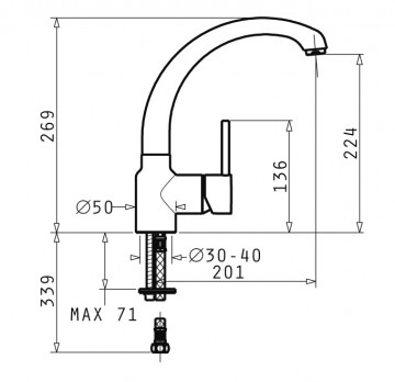 Baterie Bucatarie Armonica - gri Pyramis 095152401. Poza 2