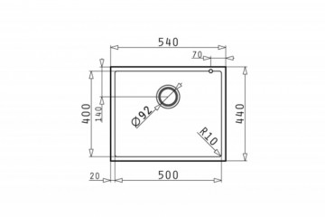 Chiuveta granit Pyramis TETRAGON - Beige 500mm*400mm 070066711. Poza 2