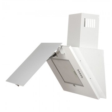 Hota Decorativa Tornado Vertikal 750 (60) LED, 1 motor Turbo, latime 60 cm, 3 viteze, absorbtie 750 m3/ora, filtru anti-grasimi aluminiu 5 straturi, Alb