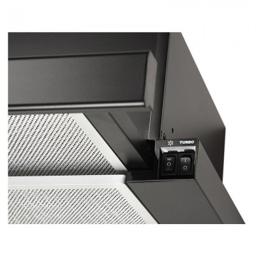 Hota Telescopica Incorporabila Tornado Storm 700 (50), 1 motor, latime 50 cm, 3 viteze, absorbtie 700 m3/ora, Negru