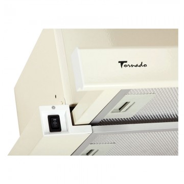 Hota Telescopica Incorporabila Tornado Storm 1200 (60), 1 motor, latime 60 cm, 3 viteze, absorbtie 1200 m3/ora, Bej