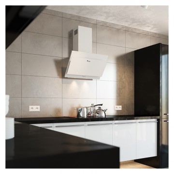 Hota Decorativa Tornado Sigma 700 (50), 1 motor, latime 50 cm, 3 viteze, absorbtie 700 m3/ora, Alb