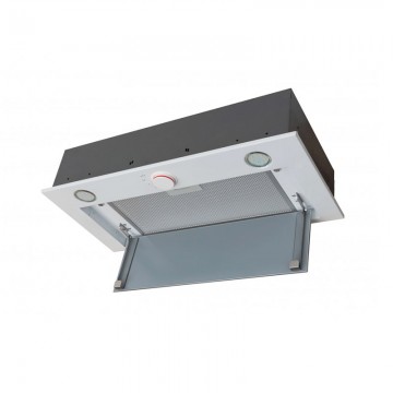 Hota Incorporabila Tornado Modul Glass 750 (60), 1 motor, latime 60 cm, 3 viteze, absorbtie 750 m3/ora, Alb