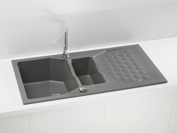 Poza Chiuveta de bucatarie Alveus din compozit/granit SENSUAL 70 G04M STEEL