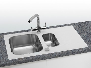 Poza Chiuveta de bucatarie Alveus din sticla GLASSIX 20 ALB