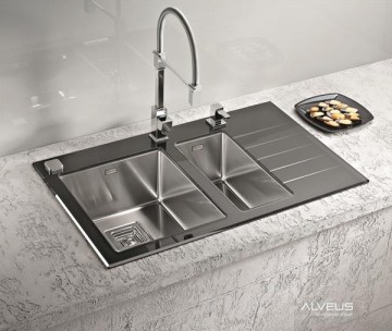 Poza Chiuveta de bucatarie Alveus din sticla CRYSTALIX 20 PERSONALIZAT DREAPTA