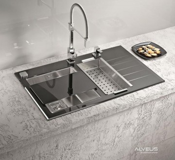 Poza Chiuveta de bucatarie Alveus din sticla CRYSTALIX 20 PERSONALIZAT DREAPTA