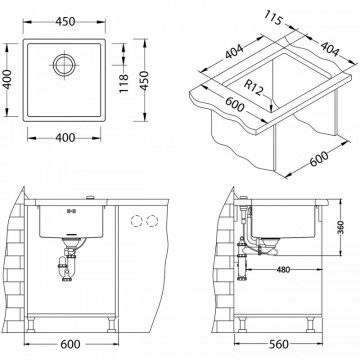 Poza Chiuveta de bucatarie Alveus din inox QUADRIX 30 COPPER