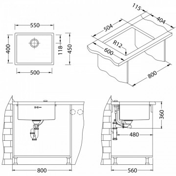 Poza Chiuveta de bucatarie Alveus din inox QUADRIX 50 COPPER