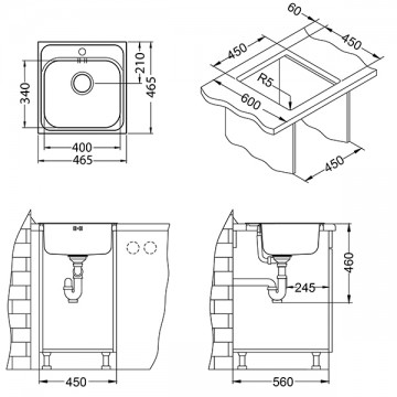 Poza Chiuveta de bucatarie Alveus din inox BASIC 140 SATIN