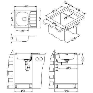 Poza Chiuveta de bucatarie Alveus din inox ZOOM 10 SATIN