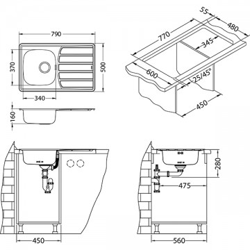 Poza Chiuveta de bucatarie Alveus din inox ZOOM 20 SATIN