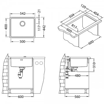 Poza Chiuveta de bucatarie Alveus din inox Kombino 50